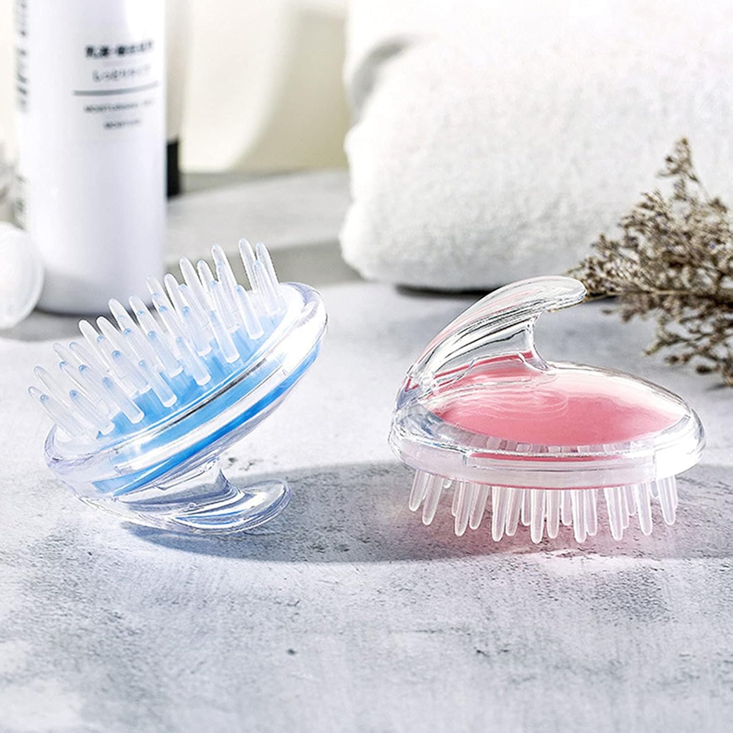 Deep-Cleaning Scalp Massaging Shampoo Brush | Perfect for Hair Care & Stress Relief | Waterproof Silicone Hair Washing Comb