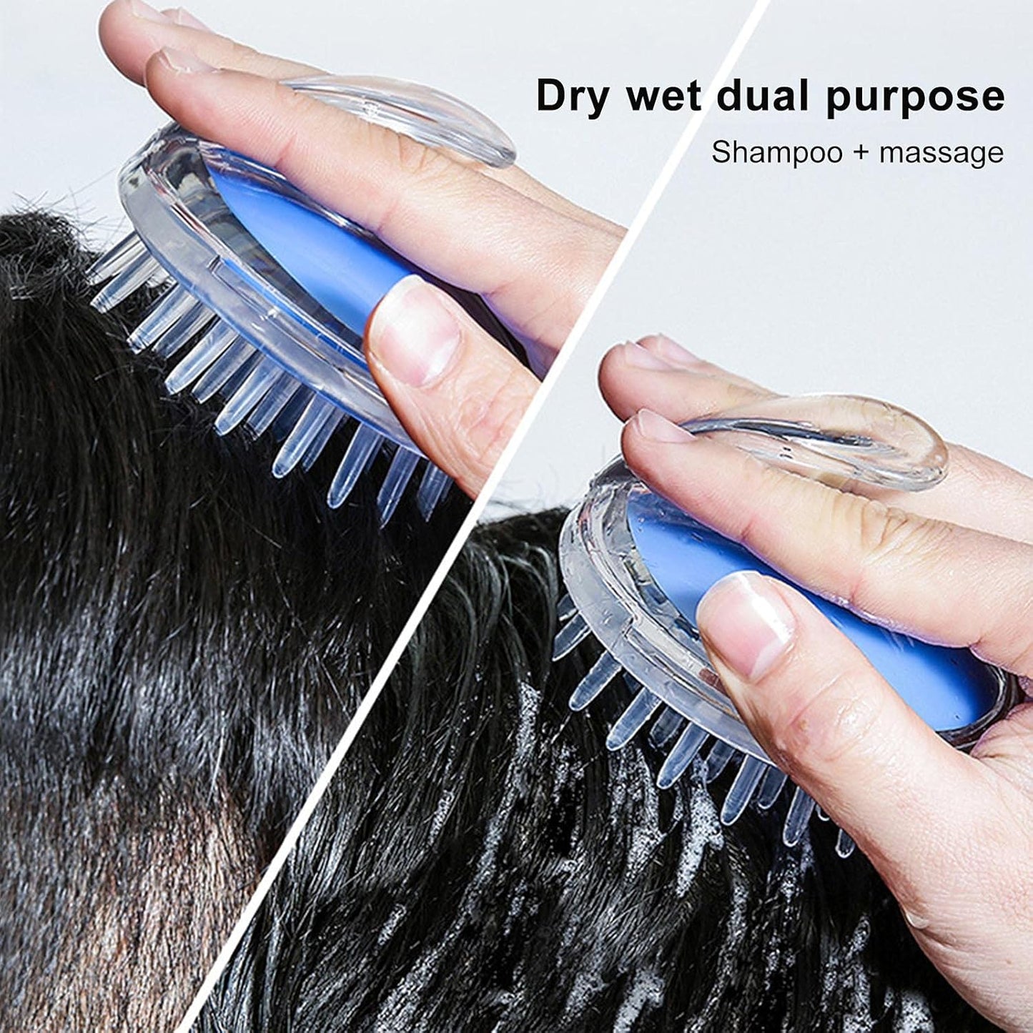 Deep-Cleaning Scalp Massaging Shampoo Brush | Perfect for Hair Care & Stress Relief | Waterproof Silicone Hair Washing Comb