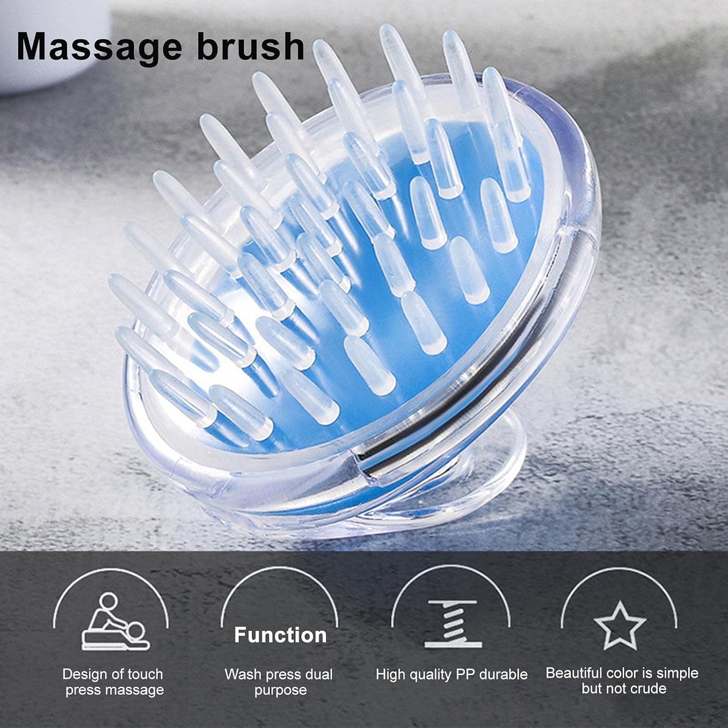 Deep-Cleaning Scalp Massaging Shampoo Brush | Perfect for Hair Care & Stress Relief | Waterproof Silicone Hair Washing Comb
