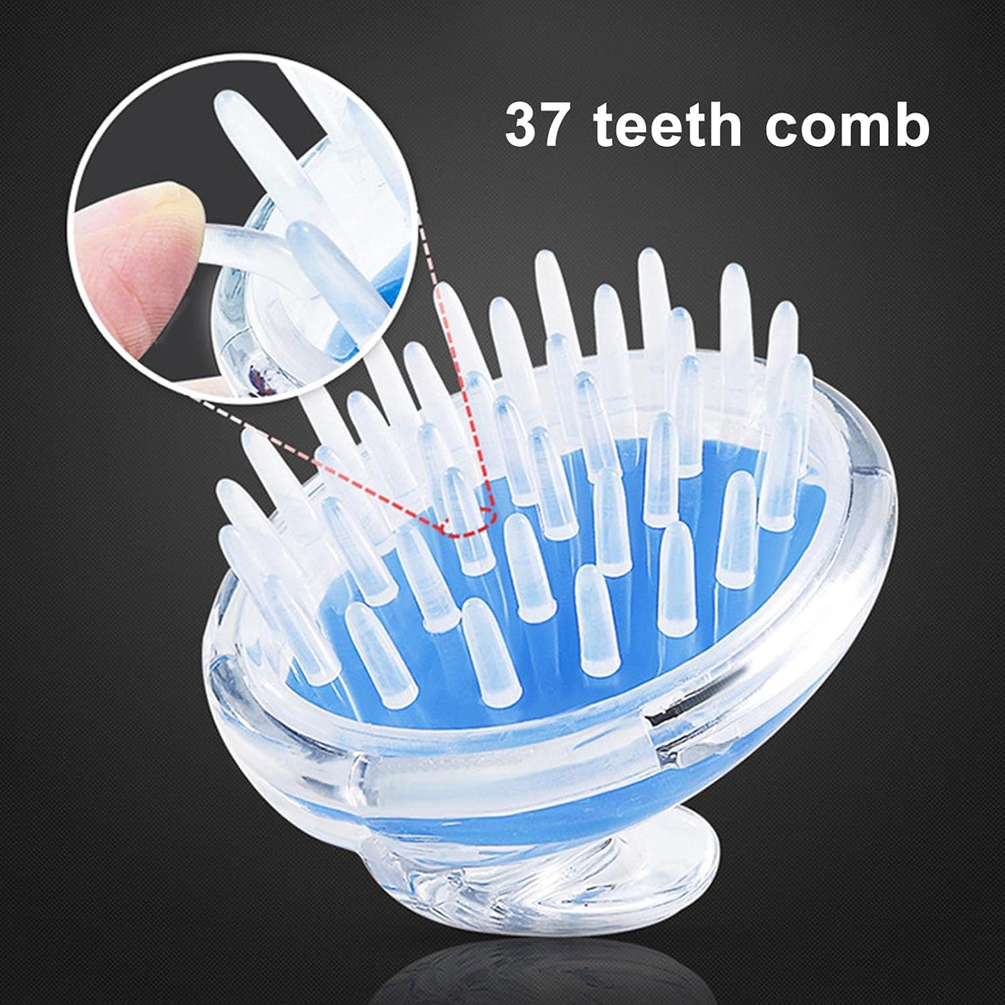 Deep-Cleaning Scalp Massaging Shampoo Brush | Perfect for Hair Care & Stress Relief | Waterproof Silicone Hair Washing Comb