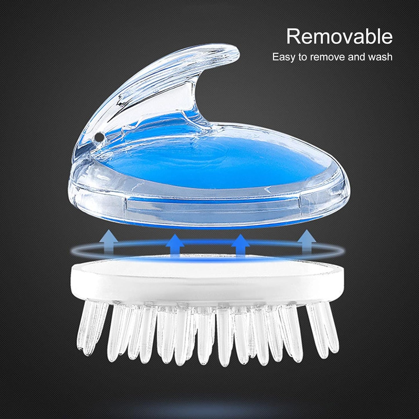 Deep-Cleaning Scalp Massaging Shampoo Brush | Perfect for Hair Care & Stress Relief | Waterproof Silicone Hair Washing Comb