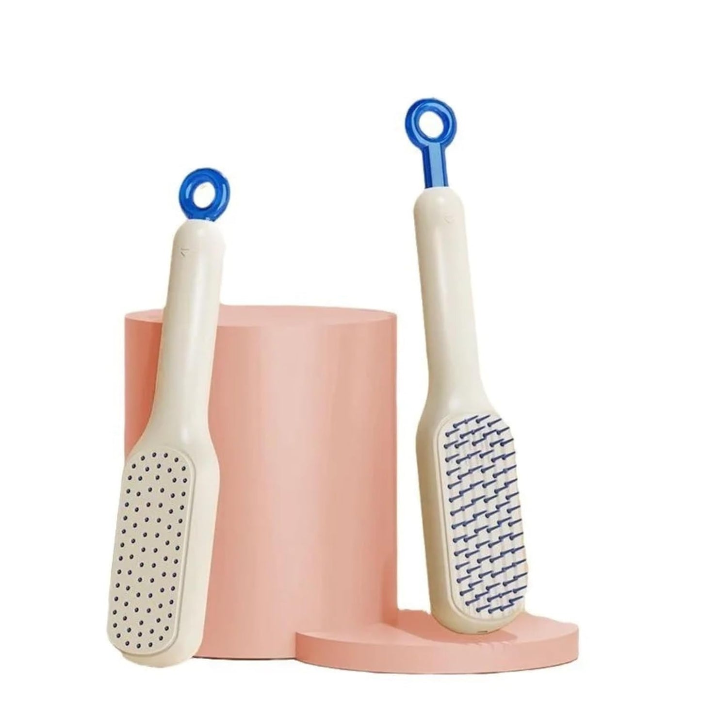 Self-Cleaning Hair Brush | Anti-Static Detangling Comb with Retractable Bristles | Scalp Massage Comb for All Hair Types