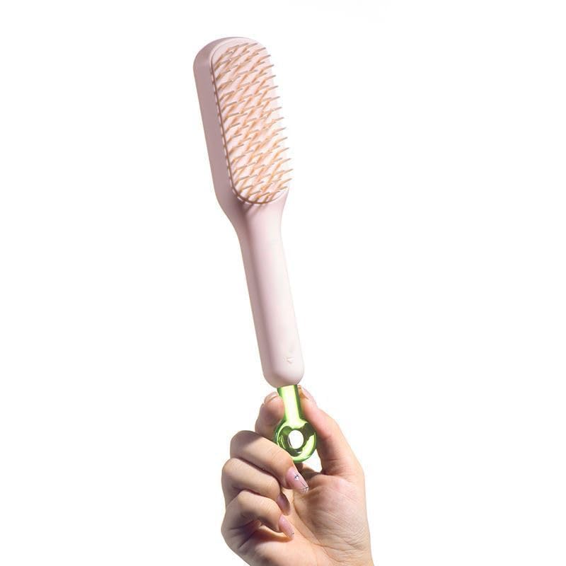 Self-Cleaning Hair Brush | Anti-Static Detangling Comb with Retractable Bristles | Scalp Massage Comb for All Hair Types