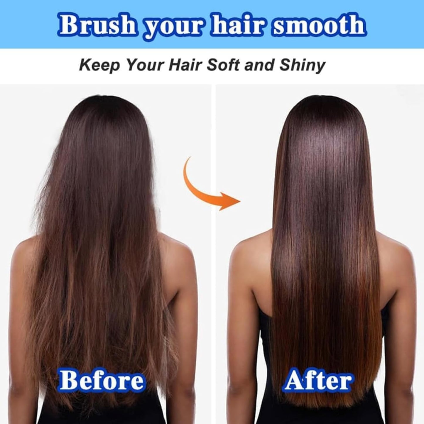 Self-Cleaning Hair Brush | Anti-Static Detangling Comb with Retractable Bristles | Scalp Massage Comb for All Hair Types