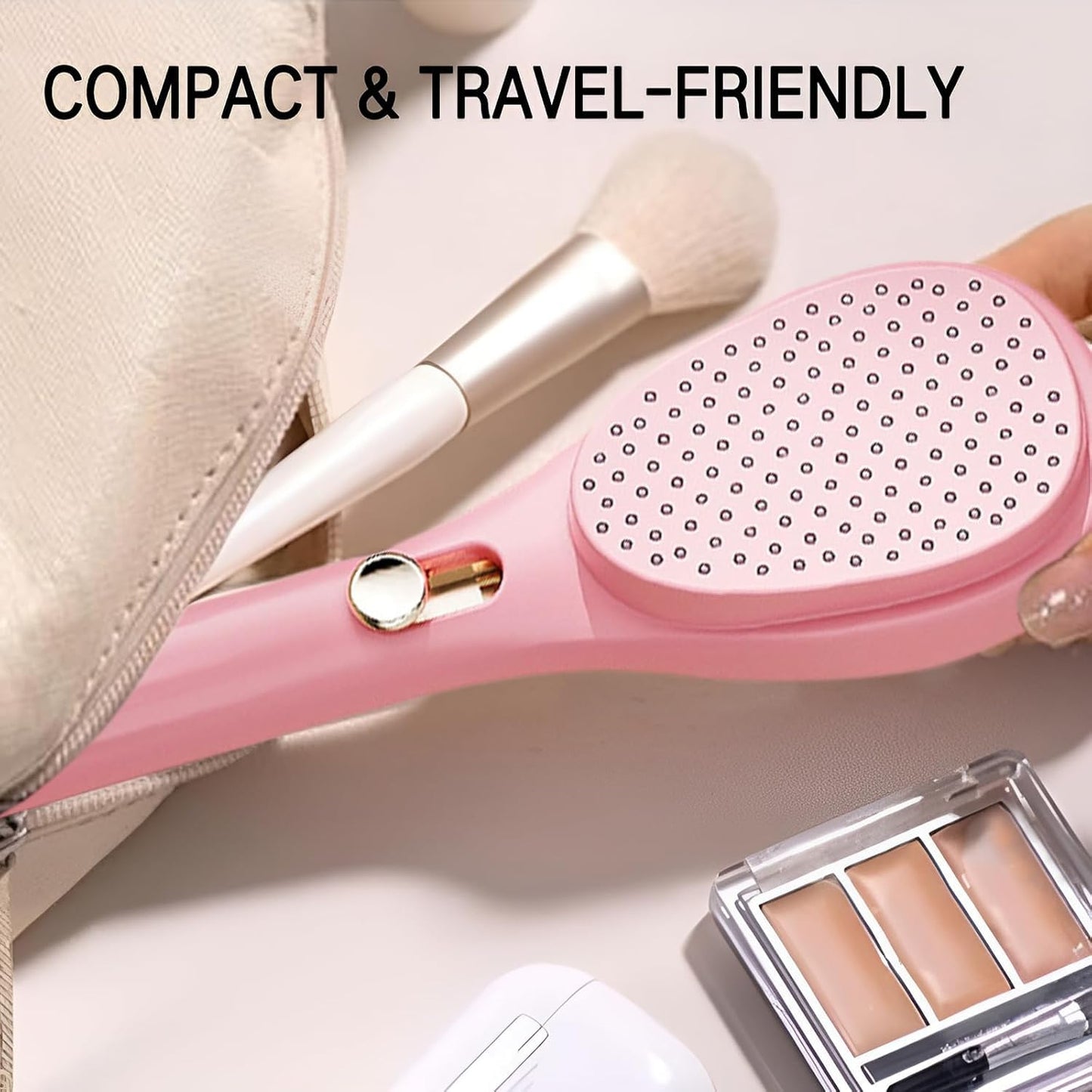 Big Size Self-Cleaning Hair Brush | One-Click Detangling Comb for Women and Men | Anti-Static Scalp Massage Comb