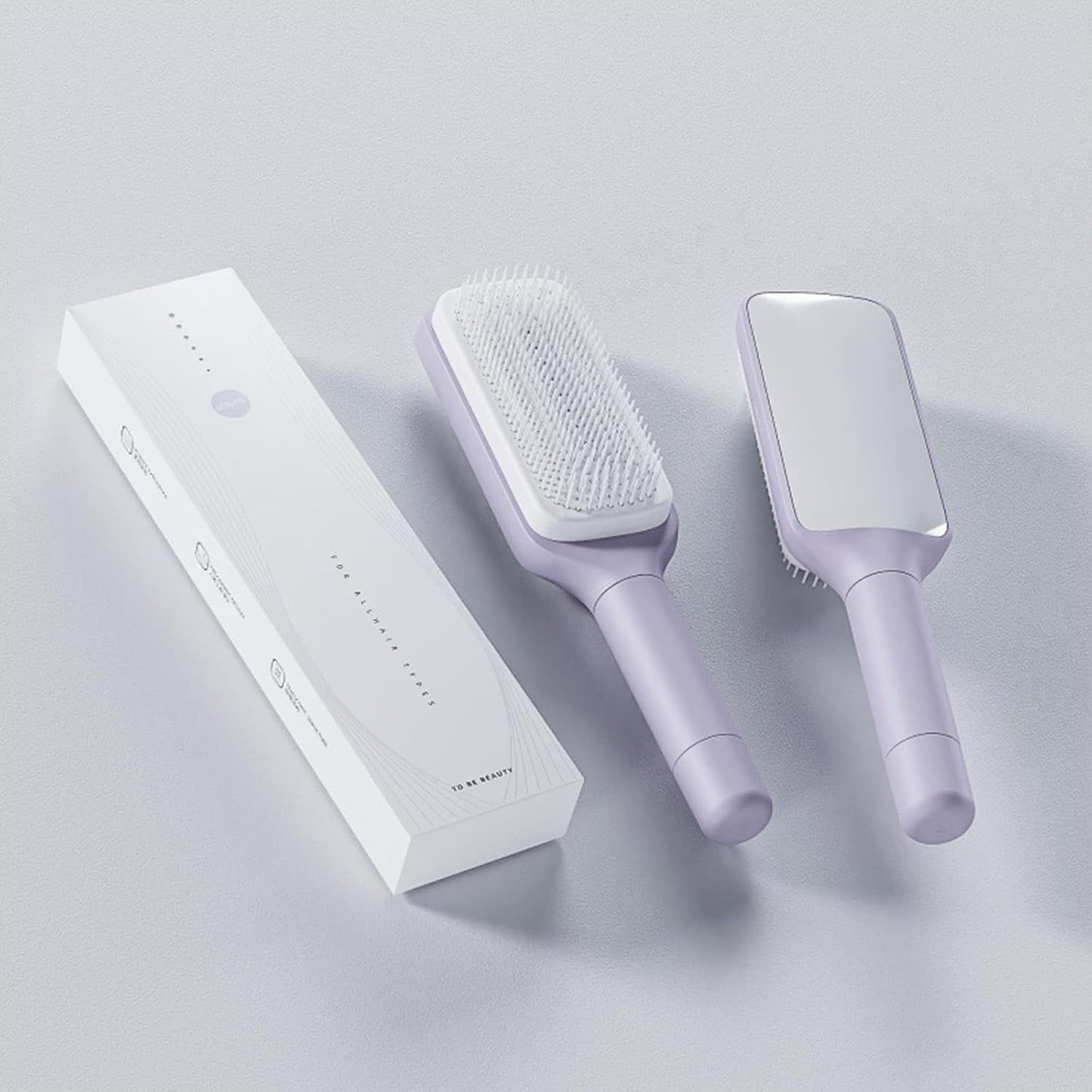 4-in-1 Self-Cleaning Hairbrush | Anti-Static Massage Comb for Adults & Kids | Detangling Brush for All Hair Types