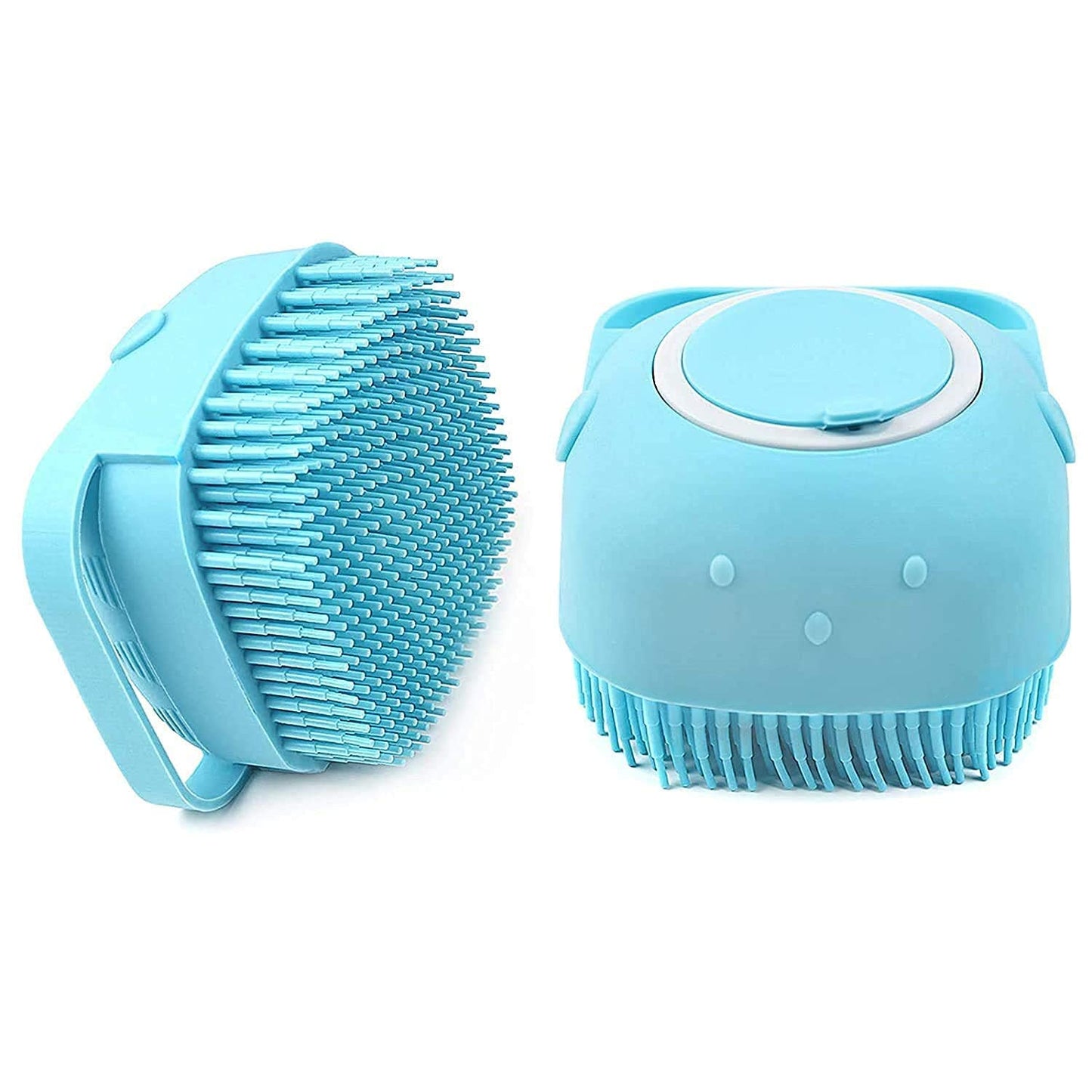 Silicone Body Bath Brush with Shampoo Dispenser | Soft Silicone Shower Scrubber & Skin Massager | 2-in-1 Bath Brush for Deep Cleansing & Exfoliation – Multicolor