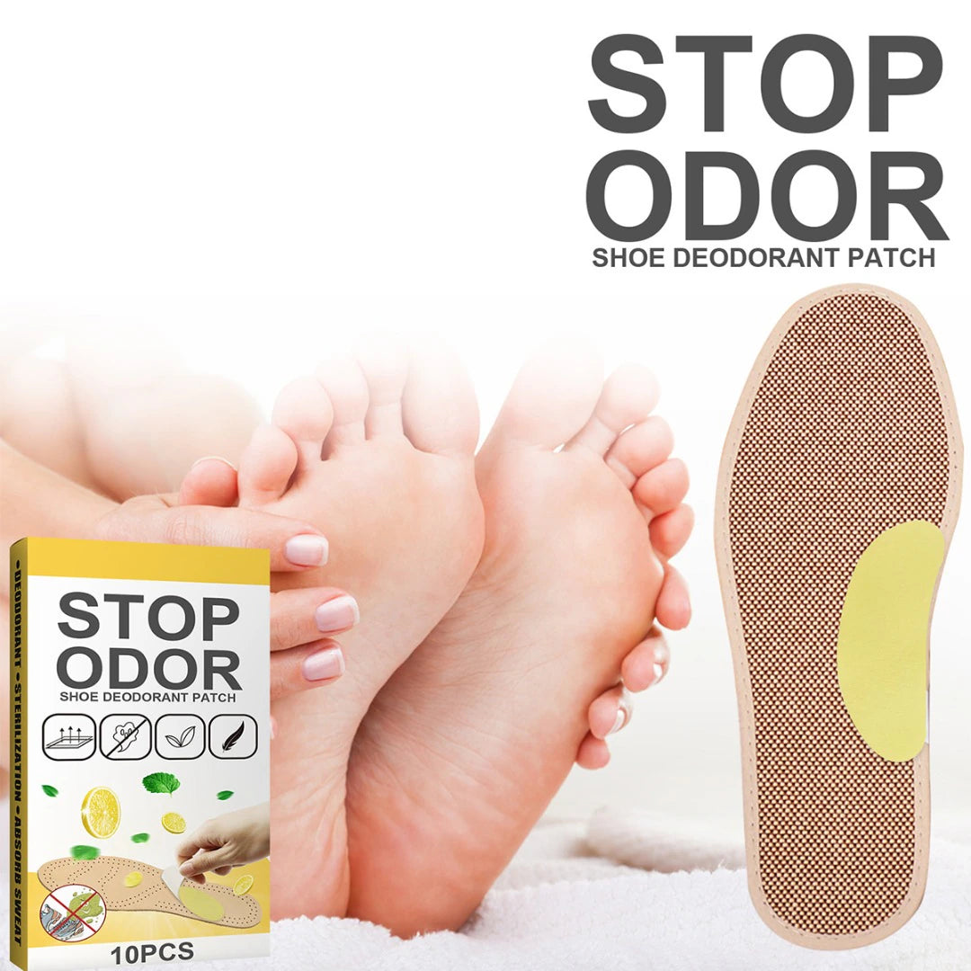 10Pcs Shoe Deodorant Patches - Odor Removal & Anti-Bacterial Stickers