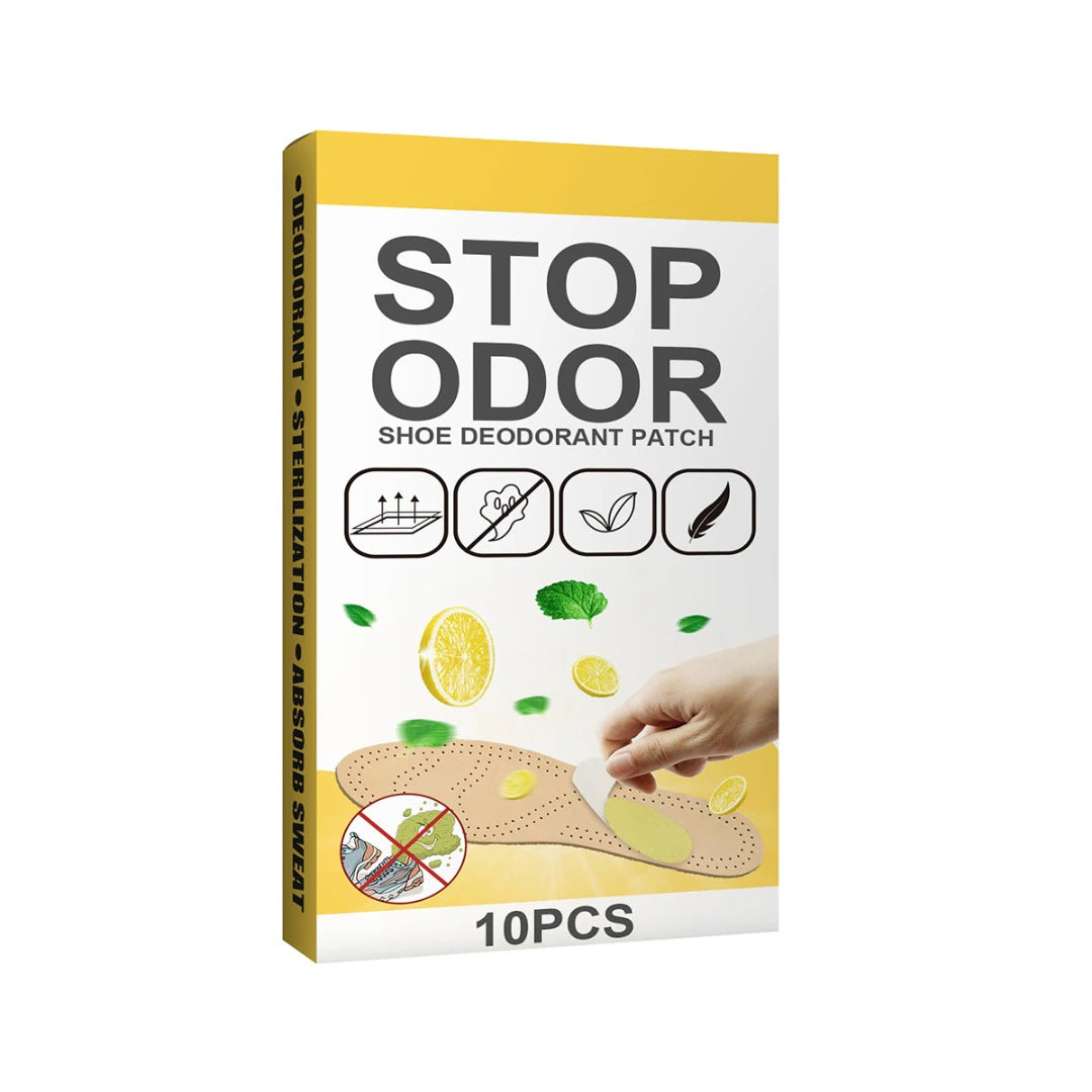 10Pcs Shoe Deodorant Patches - Odor Removal & Anti-Bacterial Stickers