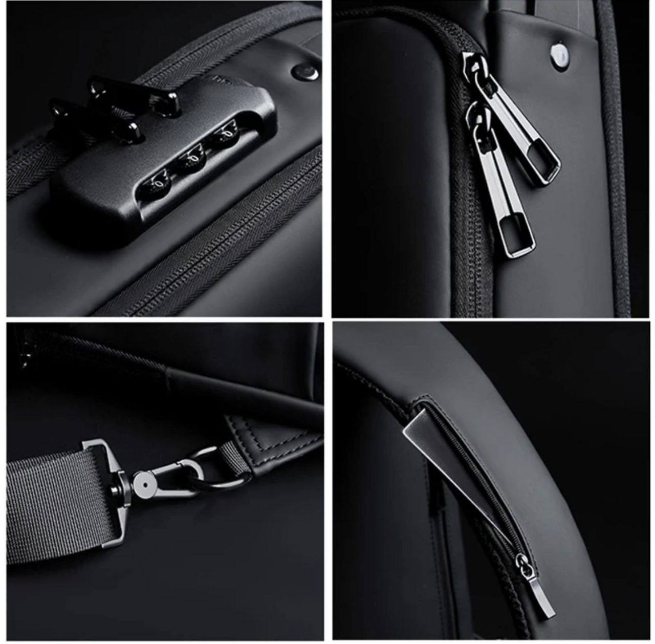 Travel USB Charging Sport Sling Anti-Theft Shoulder Bag With Password Lock For Men And Women