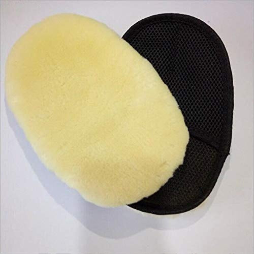 Microfiber Wool Car Wash Glove - Scratch-Free Polishing Mitt for Cars & Bikes | Super Absorbent, Lint-Free Cleaning Glove (Beige, 1-Piece)