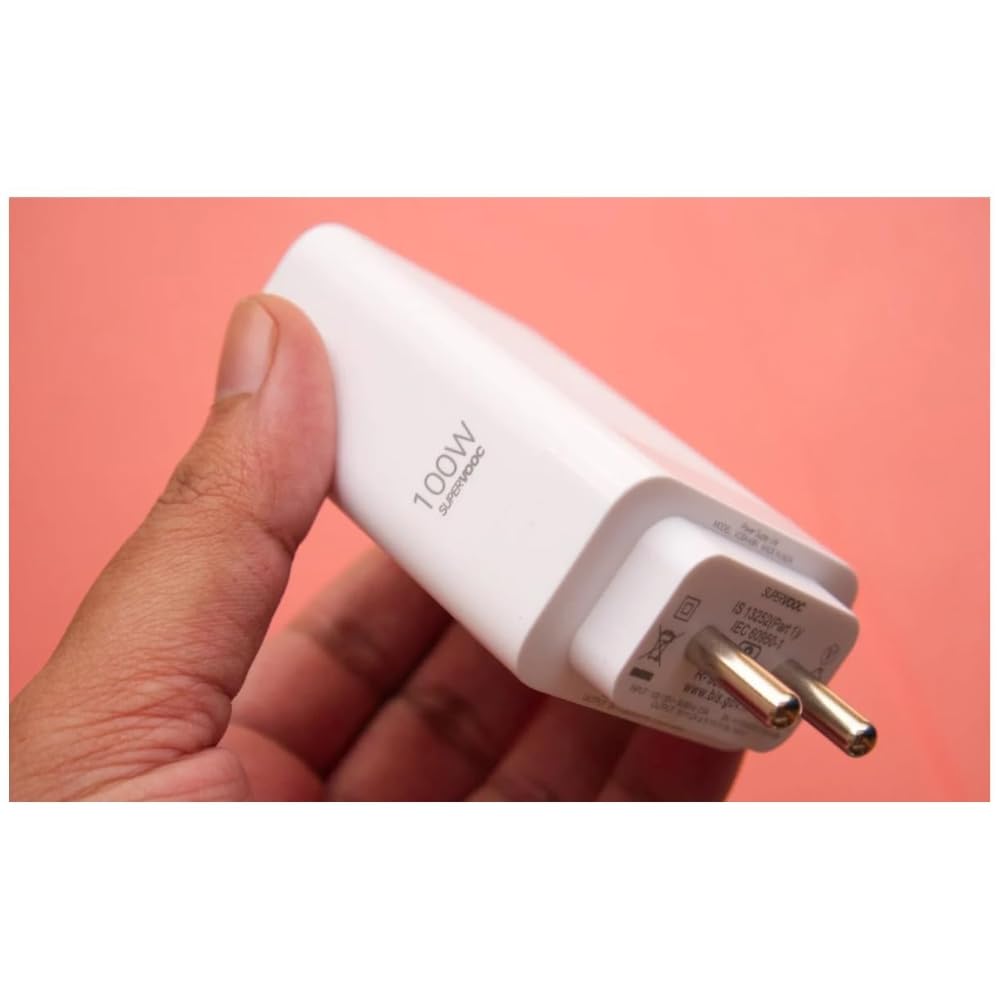 100W Super VOOC Charger with USB to C Cable Compatible with oneplus