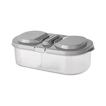 2-Way Airtight Food Storage Container with Foldable Lid for Fridge