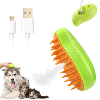 2-in-1 Mango Shape Pet Steam Brush