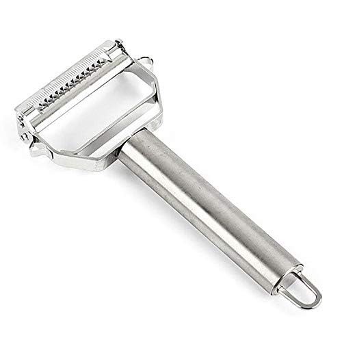 2-in-1 Stainless Steel Vegetable Peeler & Julienne Cutter | Ultra-Sharp Multi-Functional Slicer for Carrots, Cucumbers & Potatoes | Ergonomic Kitchen Tool with Anti-Cut Design