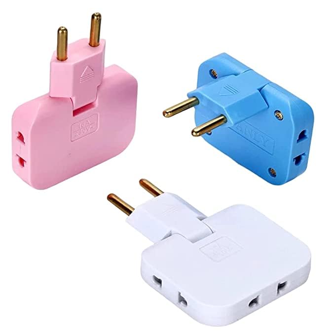 3-in-1 Rotating Extension Plug Adapter 180° Adjustable
