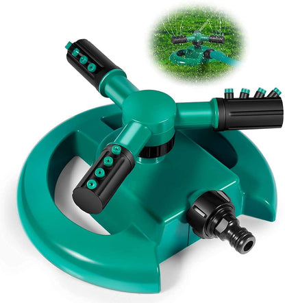 360° Automatic Rotating Garden Sprinkler Adjustable Arms