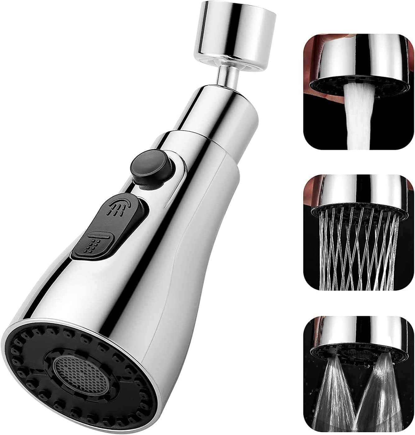 360° Kitchen Tap Extender with 3-Mode Water-Saving Aerator
