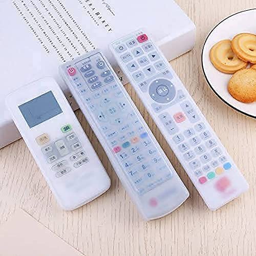 3-Pack Silicone Remote Covers - Universal TV/AC/Set-Top Box Remote Protector | Transparent Dustproof & Shockproof Case with Infrared Sensor Hole (Fits All Indian Remotes)