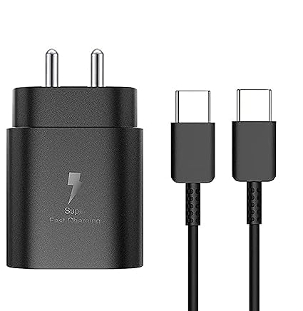 45W Type C Samsung Super Fast Charging Wall Charger with 1m Cable for Samsung Galaxy S24 Ultra