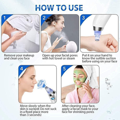 4 in 1 Electric Blackhead Remover Pore Cleaner Facial Device