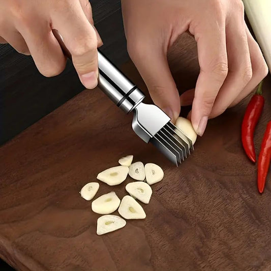 Stainless Steel Scallion Grater & Slicer – Multi-Function Onion Cutter, Garlic Shredder & Vegetable Chopper Tool for Kitchen, Home & Restaurant