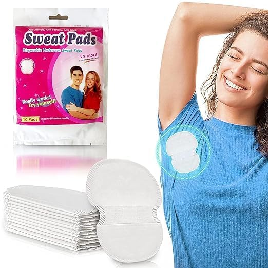 Disposable Underarm Sweat Pads – Absorbent, Odor Control (12 pcs)