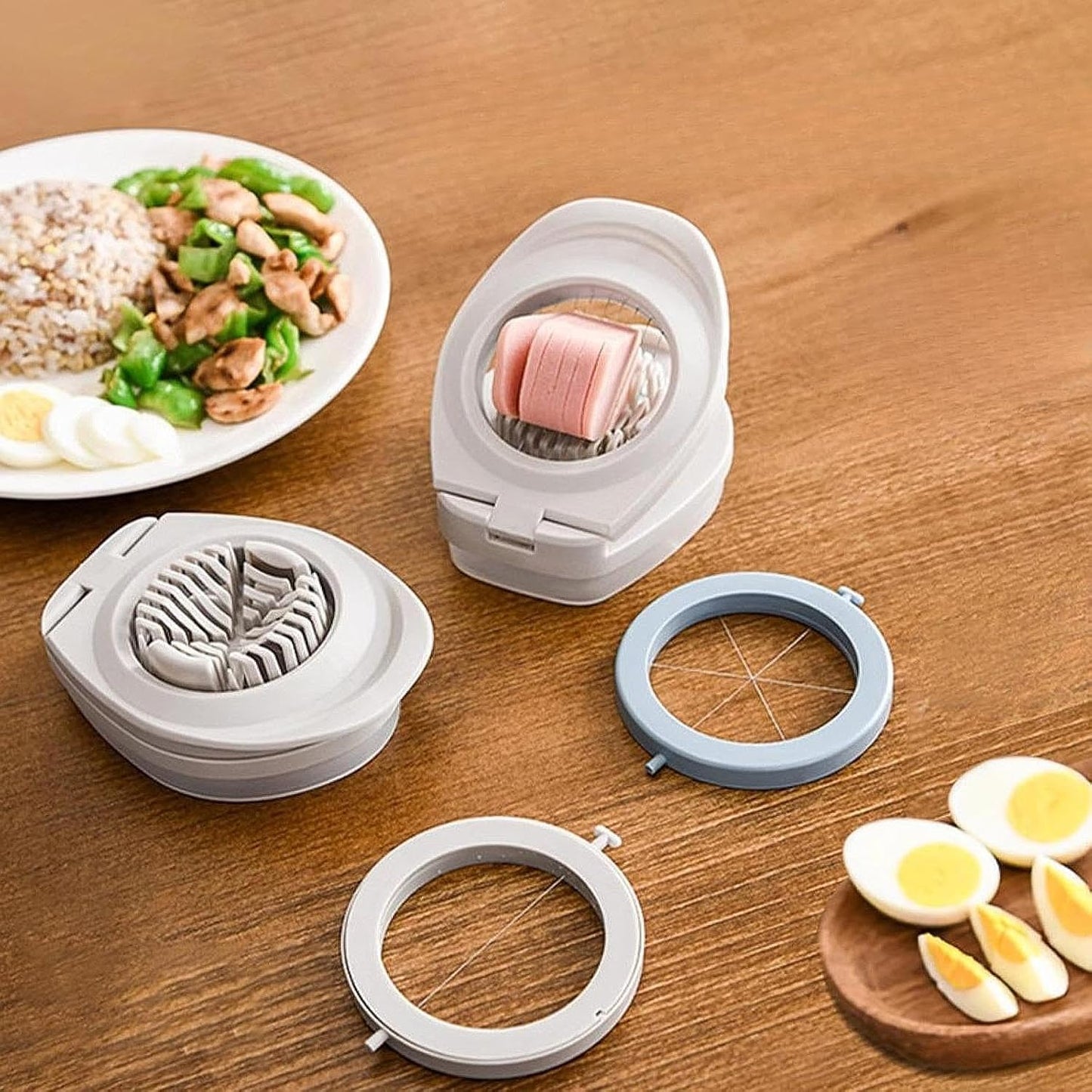 Egg & Strawberry Slicer with Stainless Steel Blades – Kitchen Tool