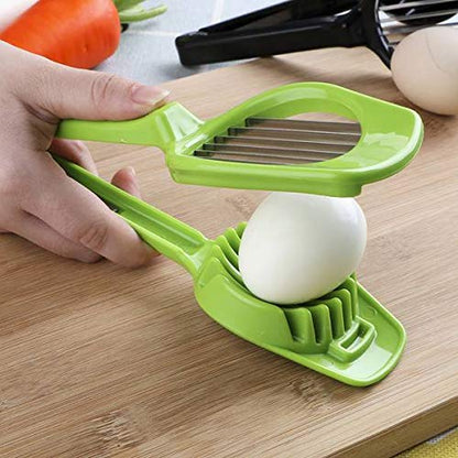 Handheld Egg & Fruit Slicer with 7 Stainless Steel Blades
