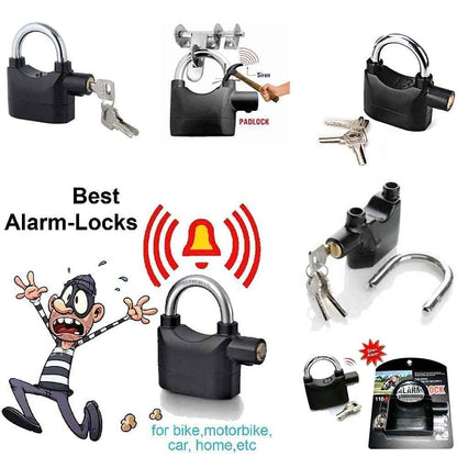 High Security Alarm Padlock with 110dB Siren & 3 Keys