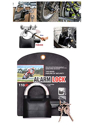High Security Alarm Padlock with 110dB Siren & 3 Keys