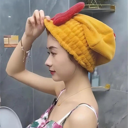 Hair Towel Wrap Absorbent Quick Hair-Drying with Bow Cotton Microfiber Hair Easy Wrap for Wet Hair Fast Dry Towel/Soft Cap Turban (1 Pcs,Multicolor)