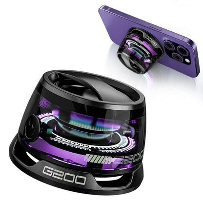 G200 Magnetic Bluetooth Speaker with RGB Lights | Mini Portable Wireless Speaker &amp; Phone Stand | Waterproof 3D Surround Sound Pocket Speaker