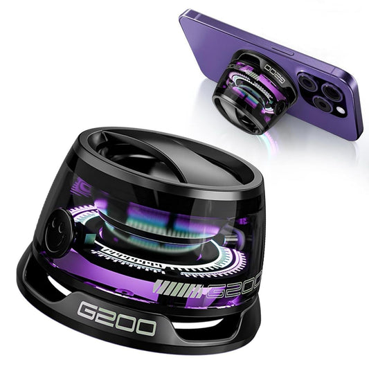 G200 Magnetic Bluetooth Speaker with RGB Lights | Mini Portable Wireless Speaker &amp; Phone Stand | Waterproof 3D Surround Sound Pocket Speaker