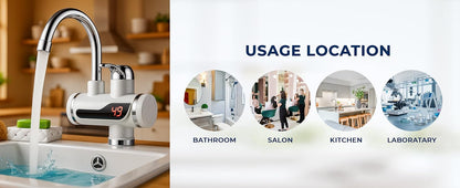 Instant Electric Water Heater with Auto Cut-Off & Temperature Control