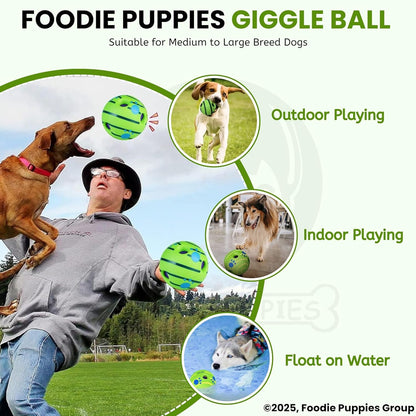 Interactive Giggle Squeaky Dog Ball | Durable Chew Toy & IQ Play