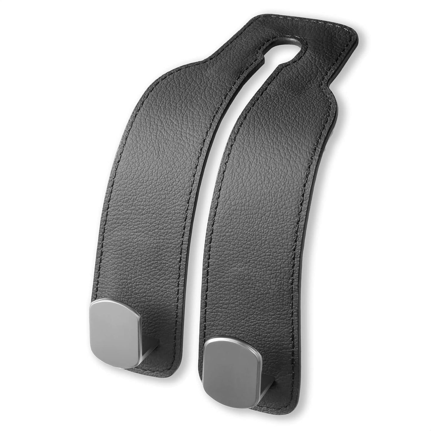 Leather Car Seat Headrest Hooks Metal Purse & Bag Hanger Organizer Car