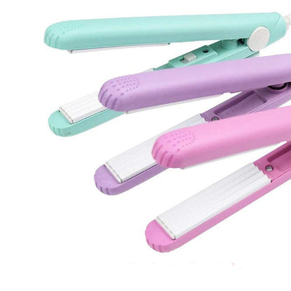 Mini Hair Straightener - Portable Ceramic Flat Iron for Travel | 30-Second Quick Heating | Frizz-Free Styling for All Hair Types