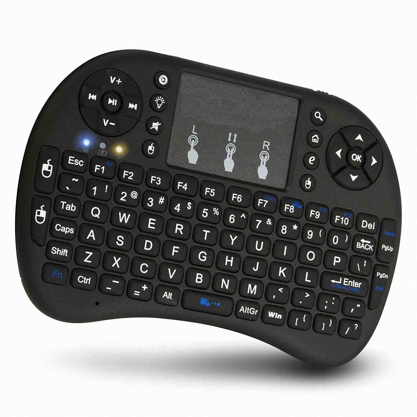 Mini Wireless Keyboard with Touchpad – Smart Portable Keyboard for Laptop, Desktop, Mobile, Tablet, Smart TV & TV Box (Black)