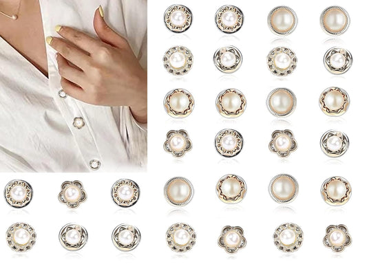 Pearl Brooch Pins for Clothing – 30 Pieces, Removable & No Sew