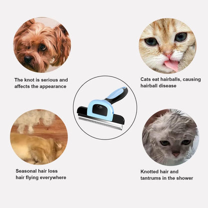 Pet Dematting & Deshedding Comb – Gentle Grooming Hair Tool