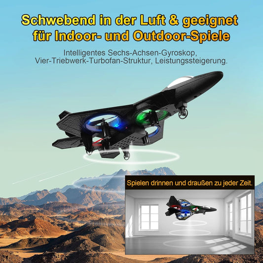 RC Aeroplane 2.4GHz Remote Control Fighter Plane with LED Lights