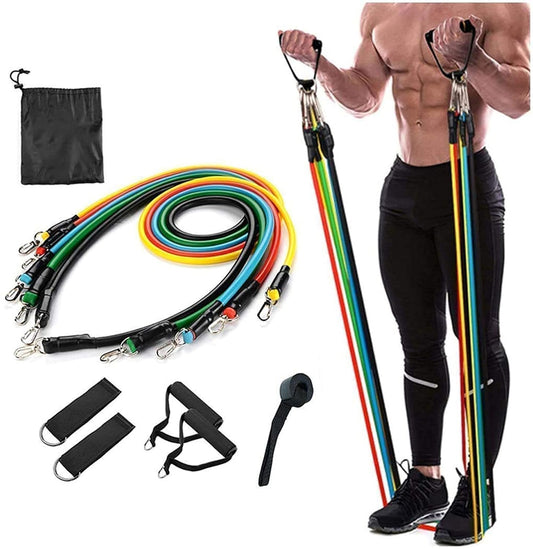 Resistance Bands Set with Handles Door Anchor Ankle Strap Bag