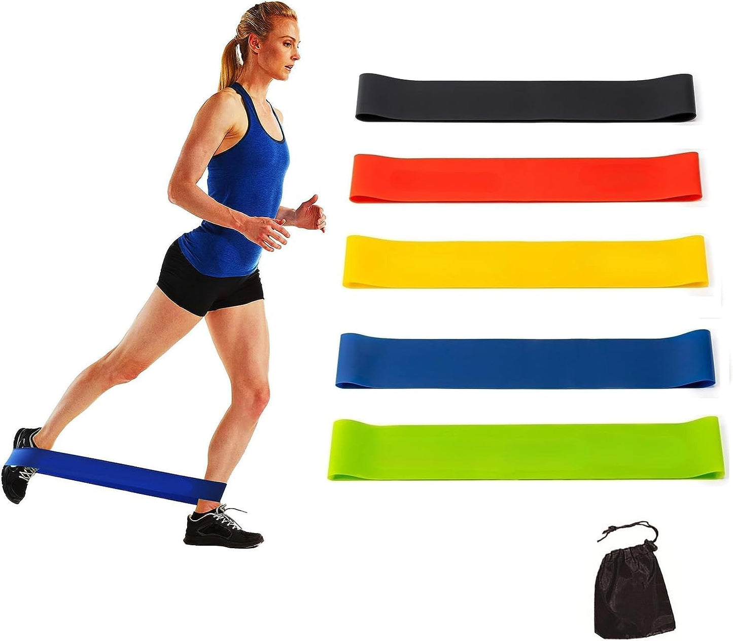 Resistance Loop Exercise Bands Set of 5 for Home Gym & Yoga