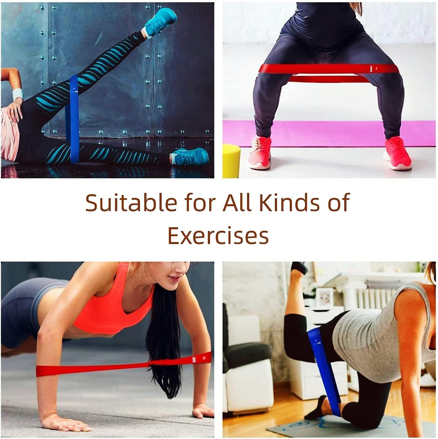 Resistance Loop Exercise Bands Set of 5 for Home Gym & Yoga