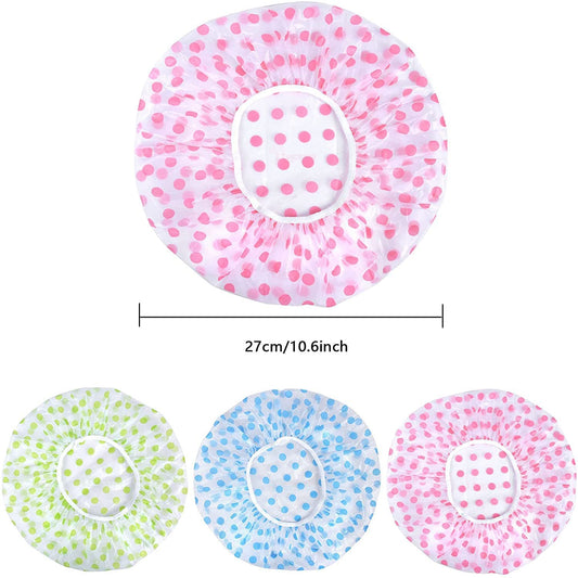 Reusable Waterproof Shower Cap for Women Free Size Multicolor