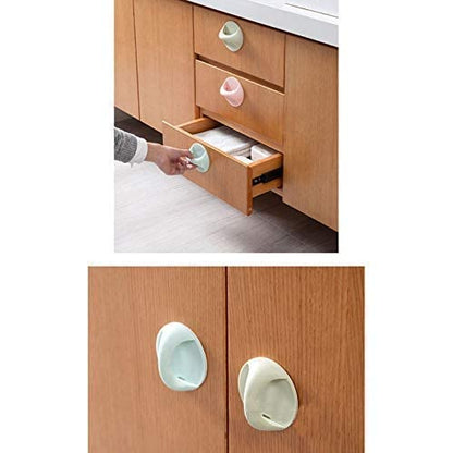 Self-Adhesive Peel & Stick Plastic Handles for Doors, Drawers & Cabinets