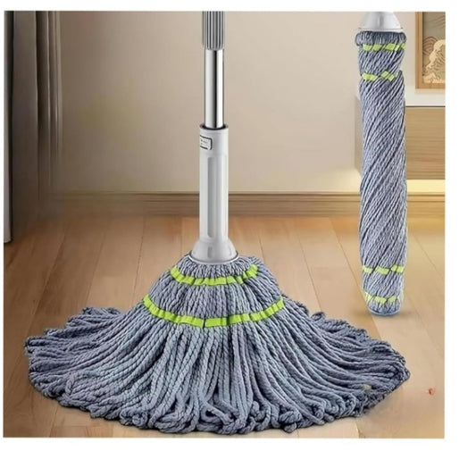 Self-Wringing Twist Mop with Extendable Handle - Microfiber Floor Cleaning Mop for Home, Office & Shops | 360° Swivel Head | Stainless Steel Telescopic Rod | Easy Wringing Technology