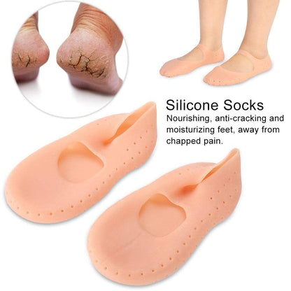 Silicone Full Length Moisturizing Foot Socks for Heel Crack Care Pro!!