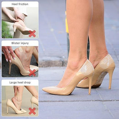 Silicone Heel Pads Self Adhesive Heel Grips for Loose Shoes Comfort Up
